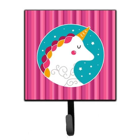Carolines Treasures Unicorn Pink Stripes Leash or Key Holder BB7139SH4